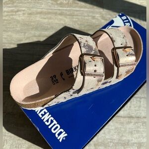Birkenstock Arizona Vintage Metallic Rose Copper NWOT